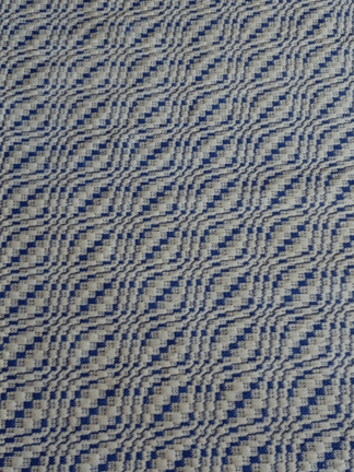 Puuvillane vaip sinine ja valge