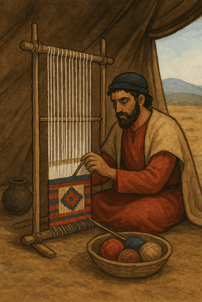 Vaipa kuduv rändhõimlane